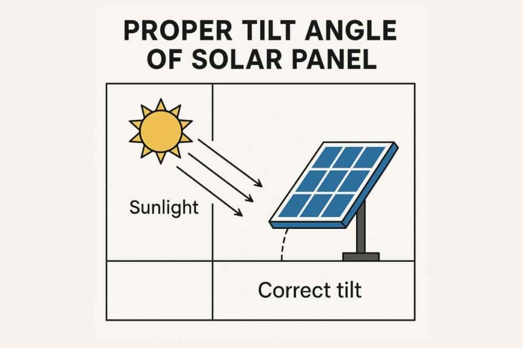 Tabela de inclinação do painel solar 