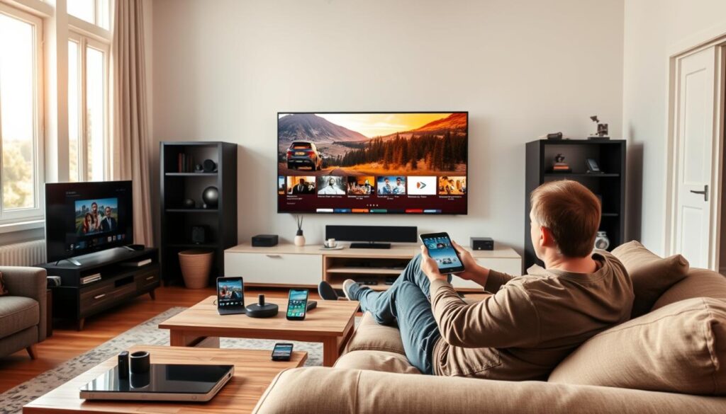 Como assistir programação de TV em diferentes telas